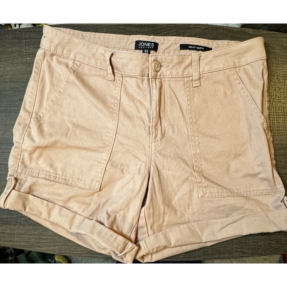 Jones New‎ York Womens Size 8 Utility Short PinkCasual High Rise Cuffed - Picture 4 of 6